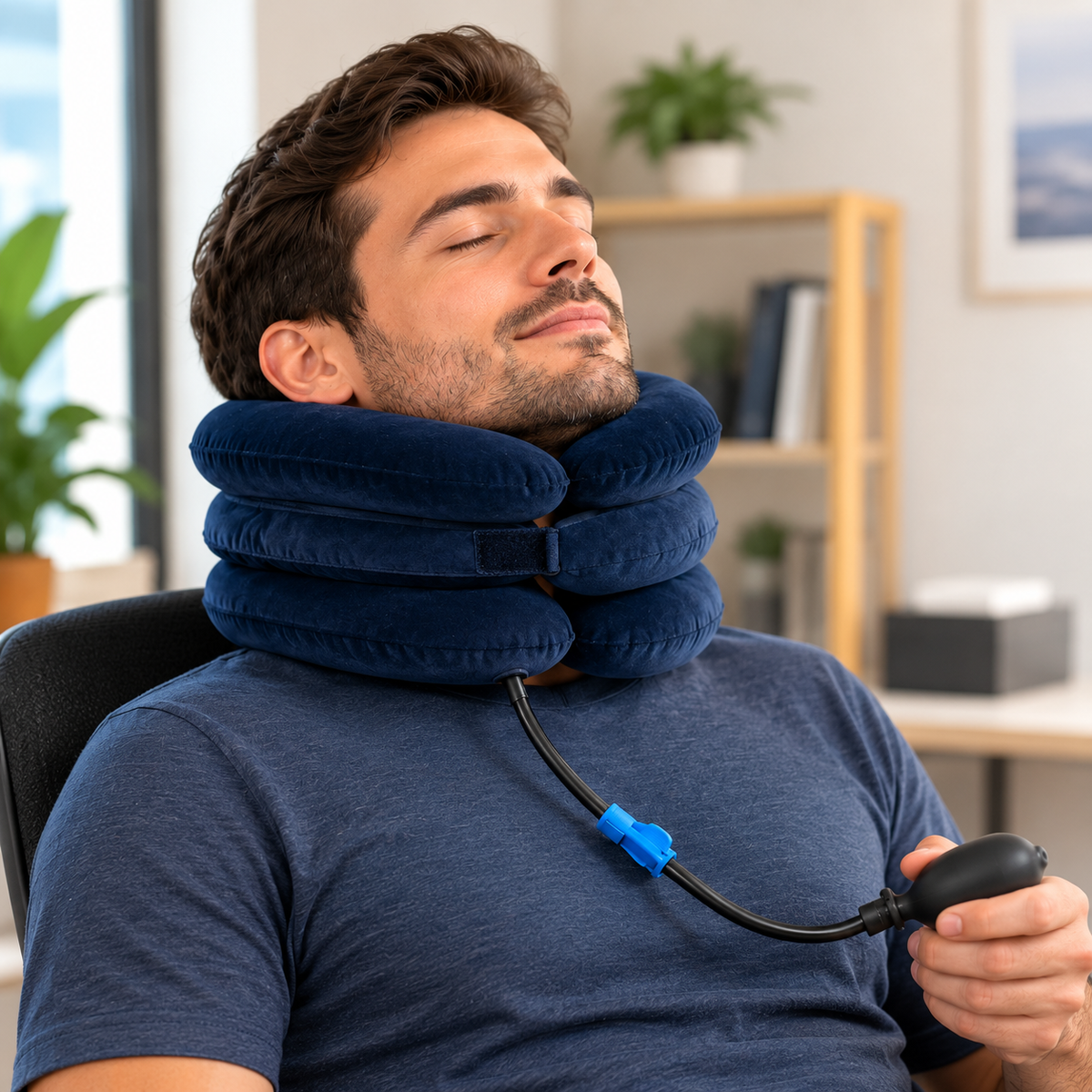 Tractor cervical inflable